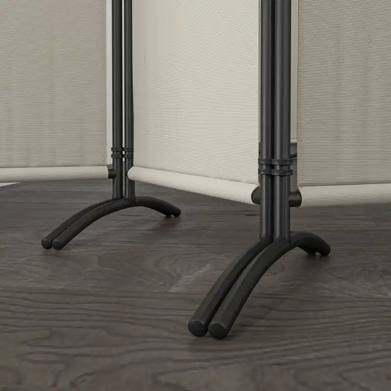 Paravent, écran de confidentialité pliable de 1,70 m, blanc crème