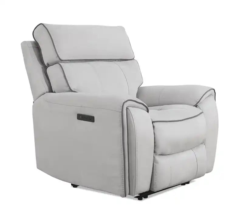 Cindy Crawford Home Newport 43 Faux Suede Power Reclining Chair with Power Headrest