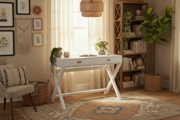 Peggy Writing Desk - 丰富波西米亚背景