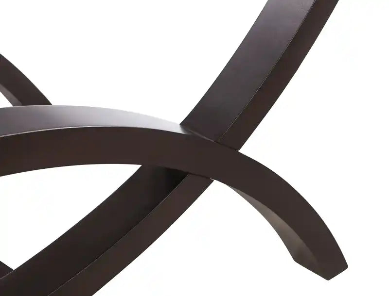 48 Table basse moderne avec plateau en verre - Verre avec pieds finition espresso