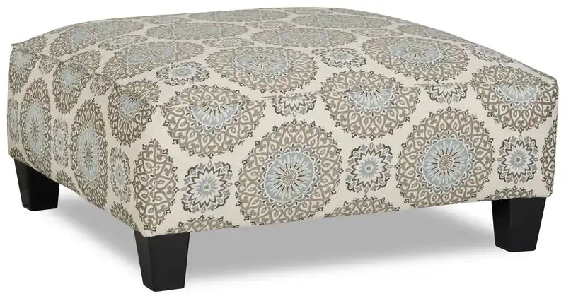 Made in Canada Tula 38 Fabric Ottoman - Twilight Multicolour