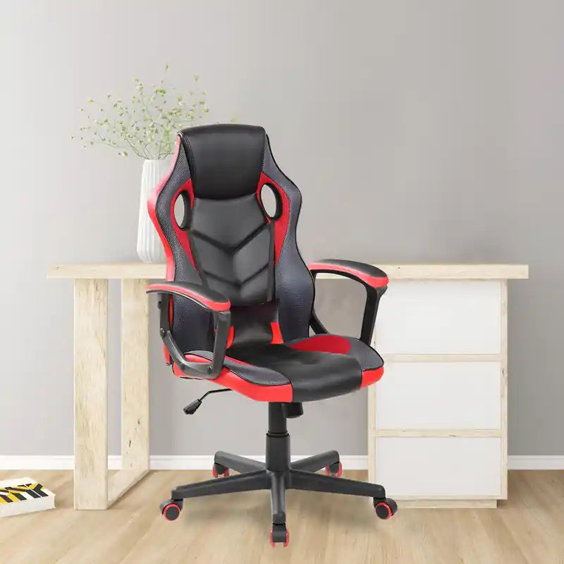 Chaise de gaming ergonomique 24 - Noir et rouge