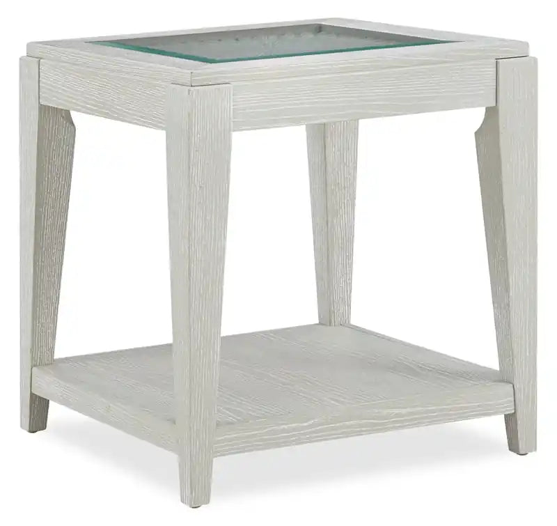 Vida 23 Solid Wood End Table with Shelf - Sand