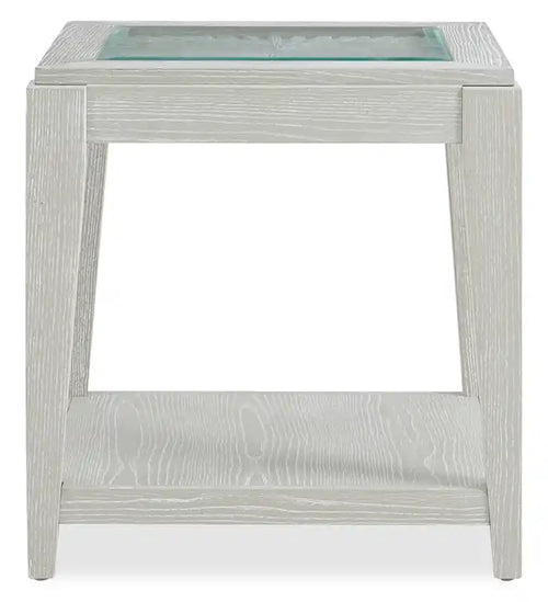 23 Table d'appoint en bois massif avec étagère - Sable