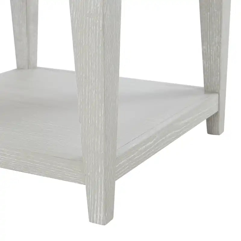 23 Table d'appoint en bois massif avec étagère - Sable